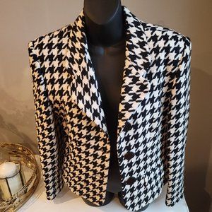 VINTAGE WOOL STRUCTURE JACKET, WITH 3 BLACK BUTTONS, SHOULDER PAD